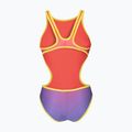 Costum de baie întreg pentru femei arena One Shaded Print Tech One Back bright coral royal multi/soft green 2