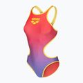 Costum de baie întreg pentru femei arena One Shaded Print Tech One Back bright coral royal multi/soft green 3