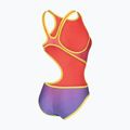 Costum de baie întreg pentru femei arena One Shaded Print Tech One Back bright coral royal multi/soft green 4