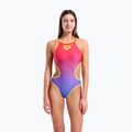 Costum de baie întreg pentru femei arena One Shaded Print Tech One Back bright coral royal multi/soft green 5