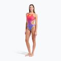 Costum de baie întreg pentru femei arena One Shaded Print Tech One Back bright coral royal multi/soft green 6