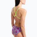 Costum de baie întreg pentru femei arena Floral Challange Back violet multi/artic lime 5