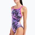 Costum de baie întreg pentru femei arena Earth View Xcriss Cross pink multi/very fuchsia 4