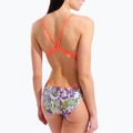 Costum de baie întreg pentru femei arena Painting Lace Back multi/bright coral 9