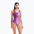 Costum de baie întreg pentru femei arena Peacock Swim Pro Back multi pink/black