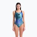 Costum de baie întreg pentru femei arena Peacock Swim Pro Back multi green/black