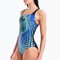 Costum de baie întreg pentru femei arena Peacock Swim Pro Back multi green/black 4