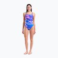 Costum de baie întreg pentru femei arena Earth Challange Back neon blue multi/neon blue/neon blue 2