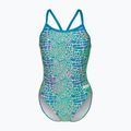 Costum de baie întreg pentru femei arena Snake Skin Challenge blue cosmo multi/blue cosmo