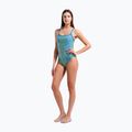 Costum de baie întreg pentru femei arena Snake Skin Challenge blue cosmo multi/blue cosmo 6