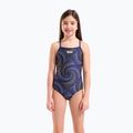 Costum de baie întreg pentru copii arena Fireflow Lightdrop Back navy/team navy yellow 5