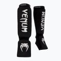 Apărători de tibie și picior  Venum Kontact Shin Guards black/silver