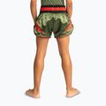 Pantaloni scuți de antrenament pentru copii Venum Inferno Kids Muay Thai army green/orange 3