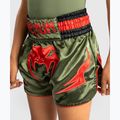 Pantaloni scuți de antrenament pentru copii Venum Inferno Kids Muay Thai army green/orange 5