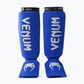 Apărătoare pentru tibii și picioare Venum Kontact Shin Guards royal blue/silver