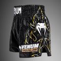 Pantaloni scurți de antrenament pentru bărbați Venum VTC Flames Muay Thai black/gold 3