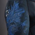 Colanți de antrenament pentru bărbați Venum Thunder Dragon Spats Black/Royal Blue 7