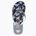 Flip flop pentru copii ROXY Pebbles VII G 2021 white/stripe 6