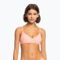 Costum de baie top ROXY Into The Sun Athletic Triangle 2021 papaya punch novelta stripe h 4