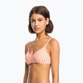 Costum de baie top ROXY Into The Sun Athletic Triangle 2021 papaya punch novelta stripe h 5