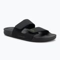 Papuci pentru bărbați Quiksilver Rivi Leather Double Adjust black 1