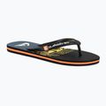 Quiksilver bărbați Molokai Wordblock flip flop negru și albastru AQYL101287