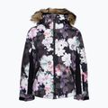 Jachetă de snowboard pentru copii ROXY Jet Ski Girl adevărat negru floare neclară floare 4