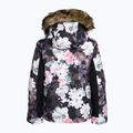 Jachetă de snowboard pentru copii ROXY Jet Ski Girl adevărat negru floare neclară floare 5