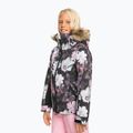 Jachetă de snowboard pentru copii ROXY Jet Ski Girl adevărat negru floare neclară floare 2
