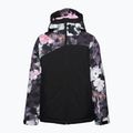 Jachetă de snowboard pentru copii ROXY Greywood Girl negru adevărat floare neclară floare 4