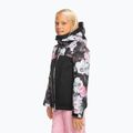 Jachetă de snowboard pentru copii ROXY Greywood Girl negru adevărat floare neclară floare 2