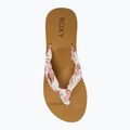 Papuci pentru femei  ROXY Paia V white/crazy pink print 6