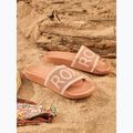 Papuci pentru femei ROXY Slippy Knit wheat/turkish coffee 7