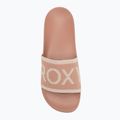 Papuci pentru femei ROXY Slippy Knit wheat/turkish coffee 5
