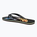 Șlapi de plajă Quiksilver Molokai Art II pentru bărbați negru/negru/portocaliu 3