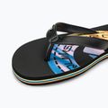 Șlapi de plajă Quiksilver Molokai Art II pentru bărbați negru/negru/portocaliu 7