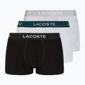 Lacoste boxeri 5H3389 NUA 3 perechi negru/alb/argintiu chinezesc