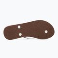 Șlapi pentru femei ROXY Portofino III dc light brown/white 4