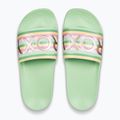 Flip-flops pentru femei ROXY Slippy II cu dungi verzi 2