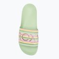 Papuci pentru femei ROXY Slippy II green stripe 5