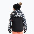 Geacă de snowboard pentru copii ROXY Galaxy True Black/Big Flower 2