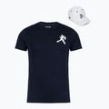 Tricou pentru bărbați + șapcă Lacoste TH1044 navy blue/white