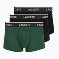 Boxeri pentru bărbați Lacoste 5H1300 3 pack black/green