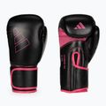Mănuși de box adidas Hybrid 80, negru și roz, ADIH80