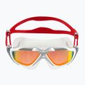Mască de înot Aquasphere Vista alb/argintiu/roșu oglindă din titan MS505050915LMR 2