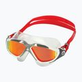 Mască de înot Aquasphere Vista alb/argintiu/roșu oglindă din titan MS505050915LMR 6