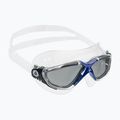 Mască de înot Aquasphere Vista transparentă/gri închisă/greu închisă/ oglindă fumurie MS5050012LD