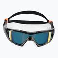 Mască de înot Aquasphere Vista Pro gri închis/negru/portocaliu oglindă din titan MS5041201LMO 2