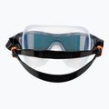 Mască de înot Aquasphere Vista Pro gri închis/negru/portocaliu oglindă din titan MS5041201LMO 5