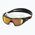 Mască de înot Aquasphere Vista Pro gri închis/negru/portocaliu oglindă din titan MS5041201LMO 6